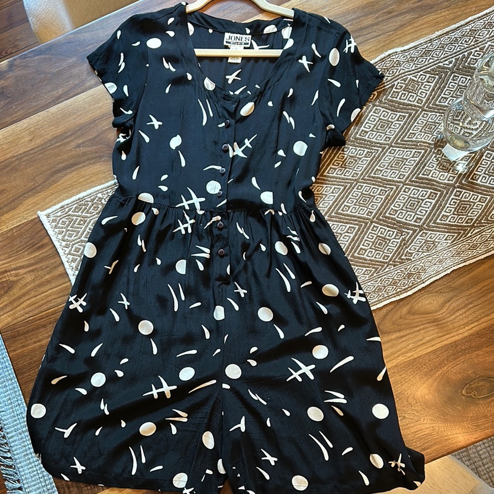 Vintage 90s Jones Studio Patterned Romper
